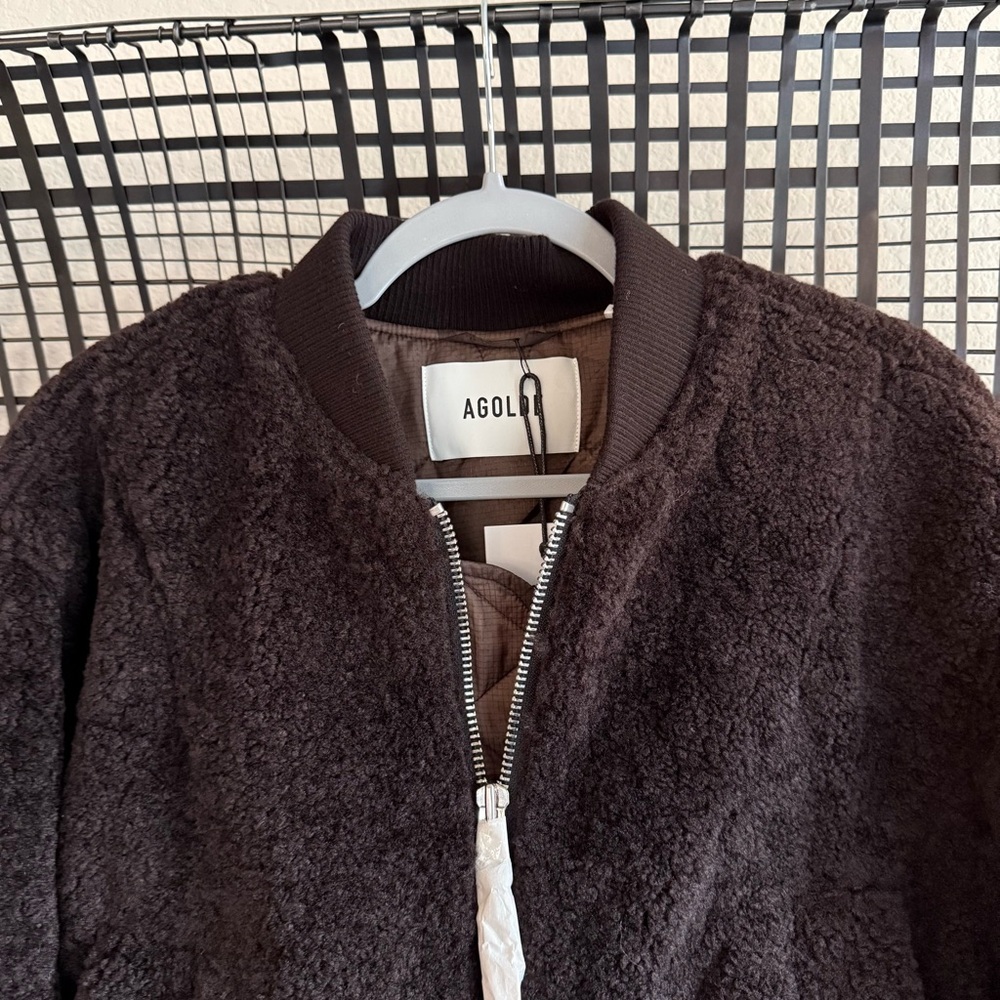 Agolde Iona skye jacket in chocolate - Picture 5 of 8